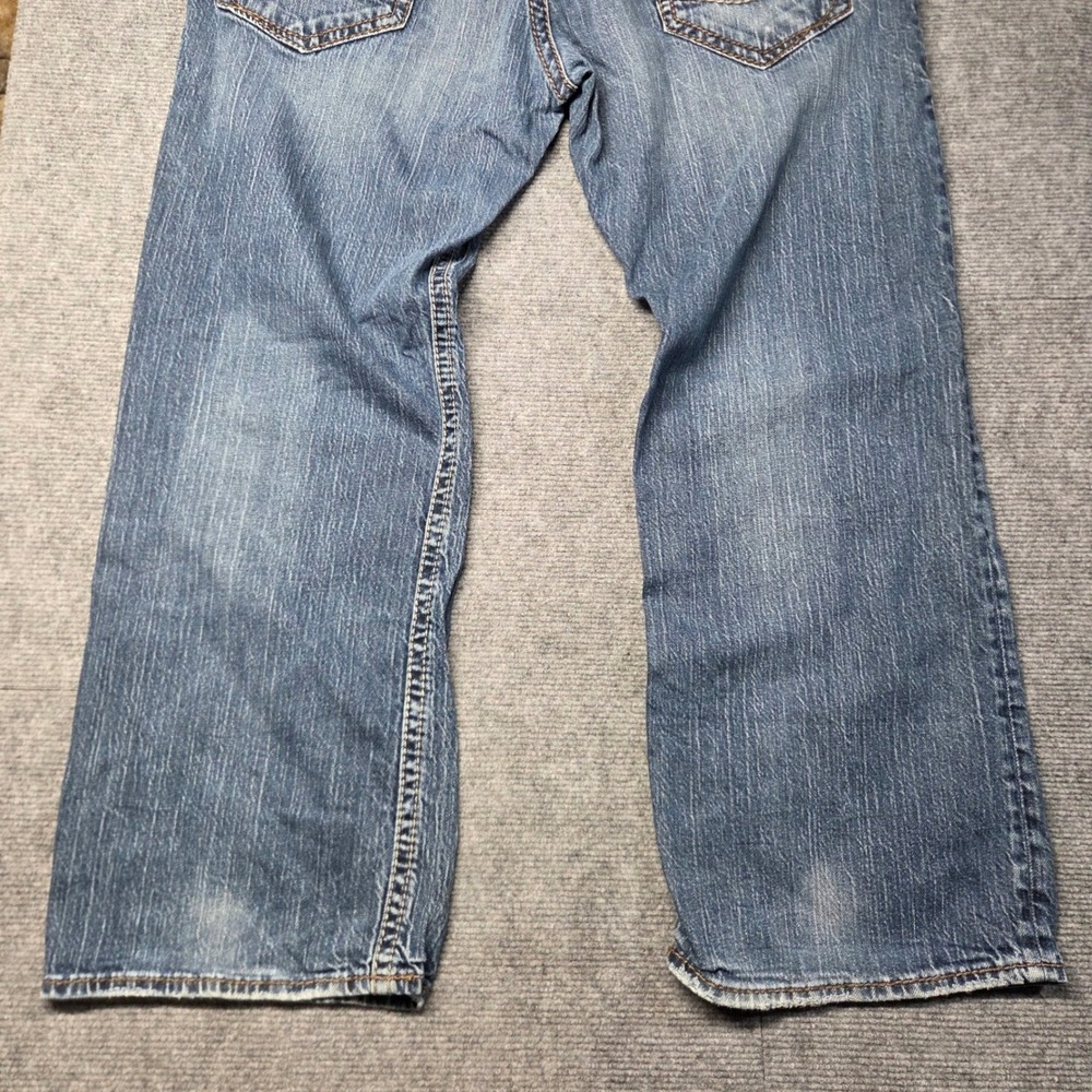 Silver Jeans Co Mens Zac Relaxed Straight Leg Blue Denim Jeans Medium Wash 39x29 - Picture 16 of 16